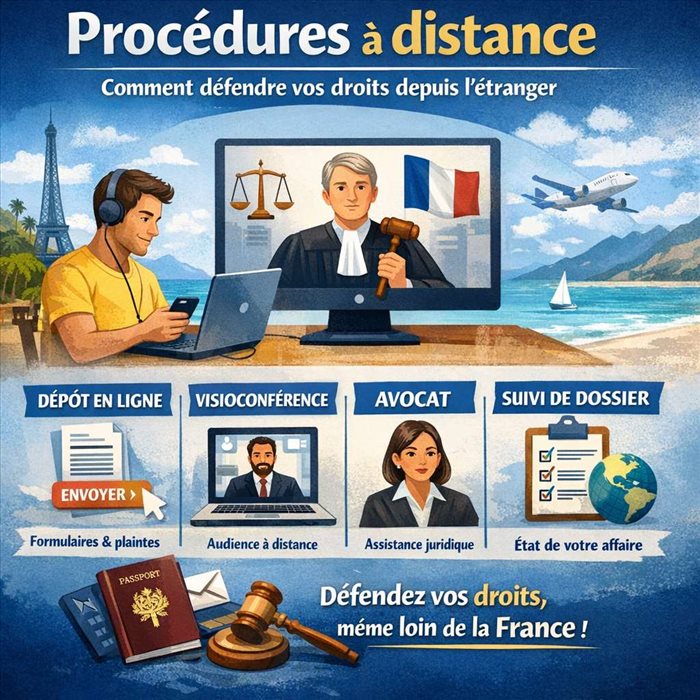 Procédures à distance : comment défendre vos droits depuis l'étranger