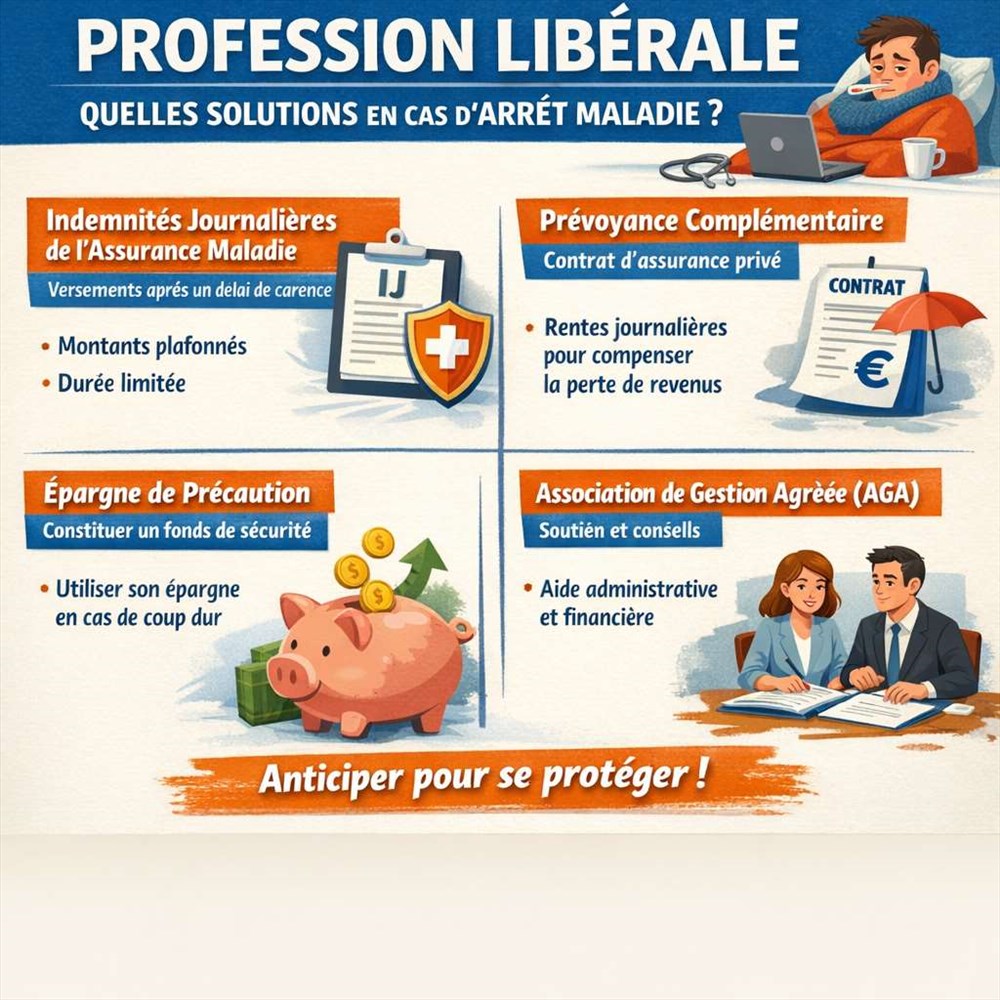 Profession libérale : quelles solutions en cas d'arrêt maladie ?