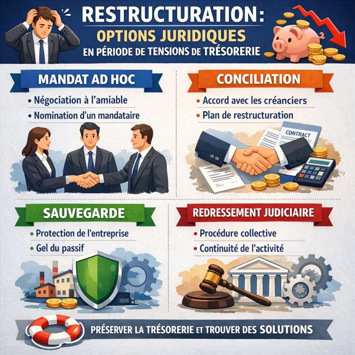 Restructuration : options juridiques en période de tensions de trésorerie