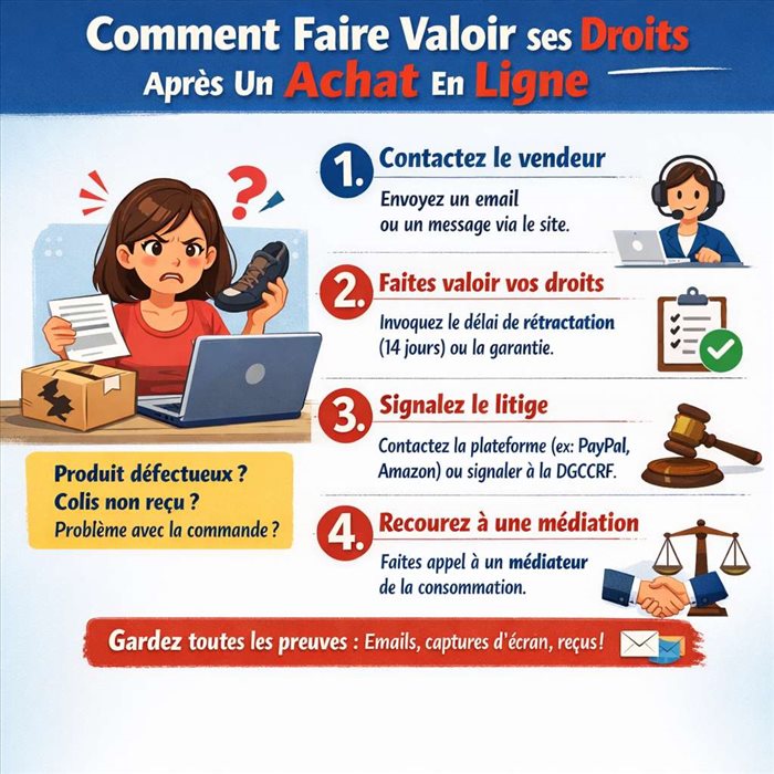 Comment faire valoir ses droits après un achat en ligne ?